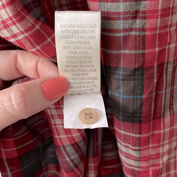 3/$10 Max Studio Plaid Long Sleeve Button Down Shirt | Medium - Picture 13 of 13